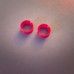 1/2" red silicone, skins plugs, gauges